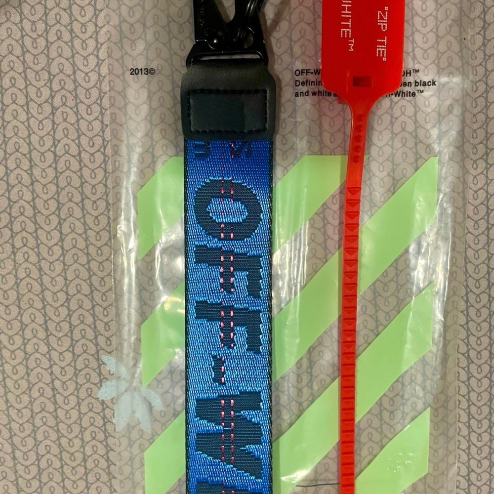 Off-White Blue Keychain / Wristlet